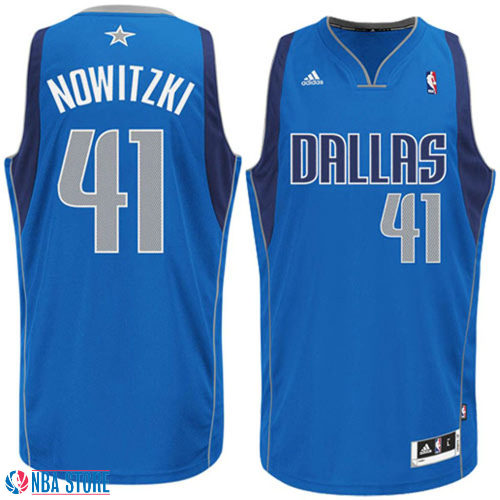 Men's  Dirk Nowitzki Royal Blue Revolution 30 Swingman Jersey