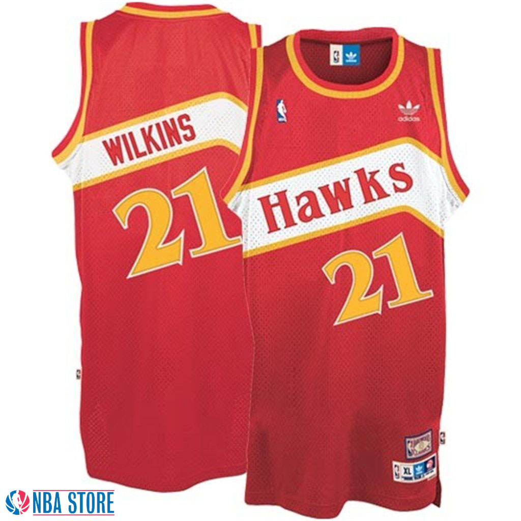 Men's  Dominique Wilkins Atlanta Hawks Red Throwback Jersey