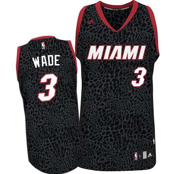 Men's  Miami Heat #3 Dwyane Wade Crazy Light Leopard Jersey