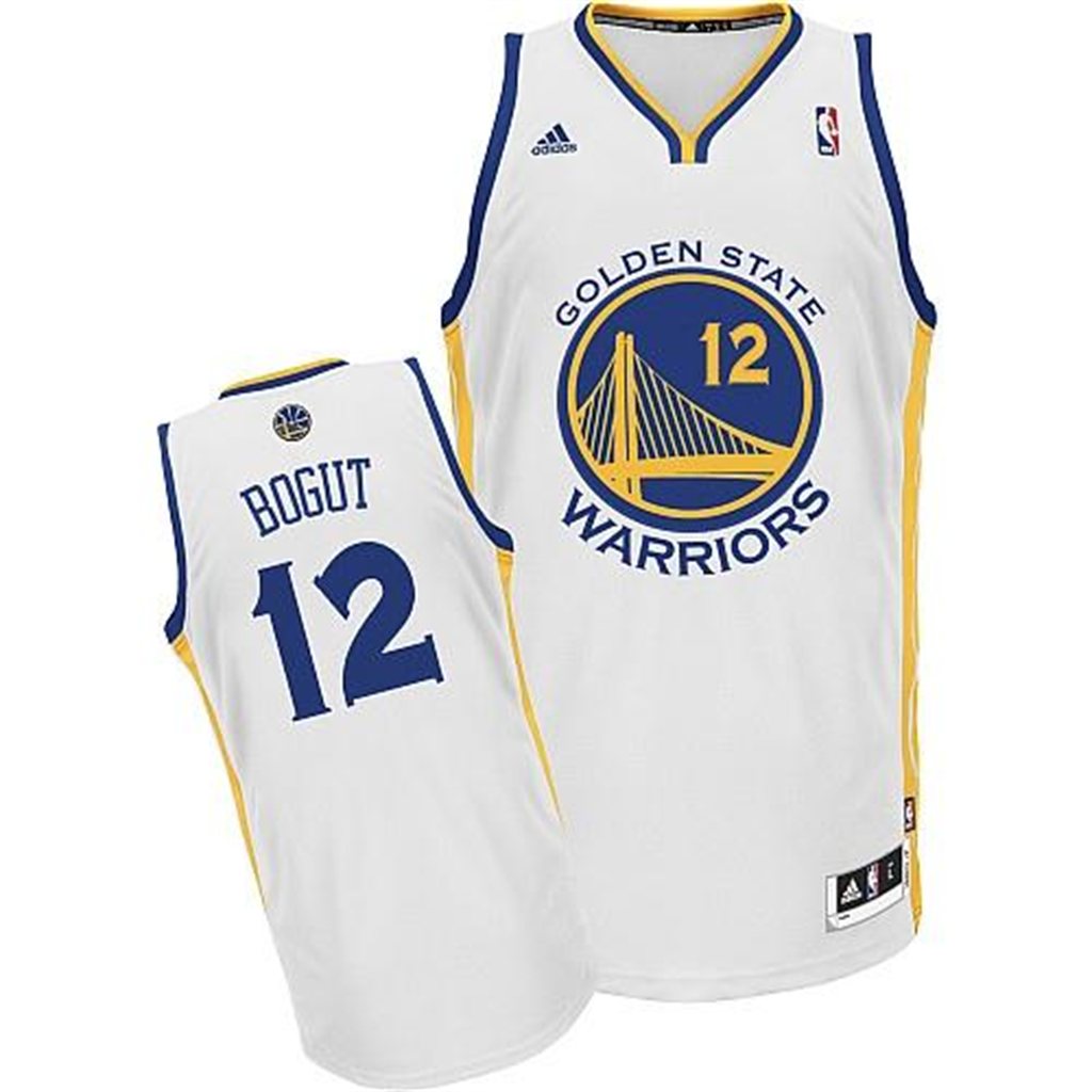 Men's  Golden State Warriors Andrew Bogut White Home jersey