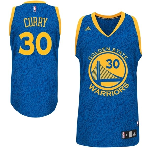 Men's  Warriors #30 Stephen Curry Crazy Light Leopard Jersey