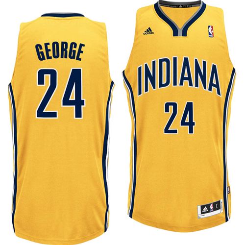 Men's  Indiana Pacers Paul George Yellow Alternate Jersey