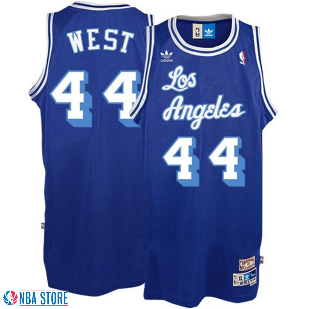 Men's  Jerry West Lakers Royal Blue Soul Throwback Jersey