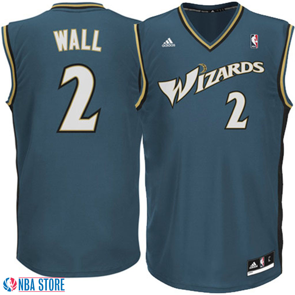 Men's  John Wall Washington Wizards Performance Slate Blue Jersey