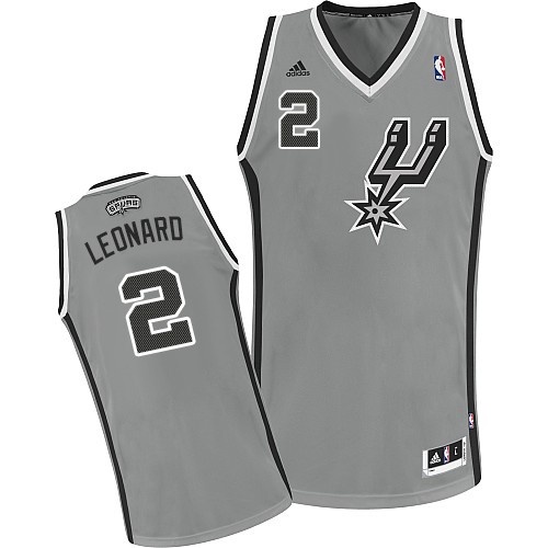 Men's  San Antonio Spurs #2 Kawhi Leonard Alternate Grey Jersey