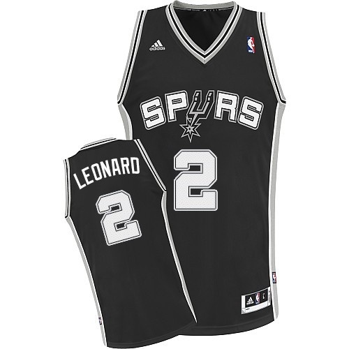 Men's  San Antonio Spurs #2 Kawhi Leonard Swingman Black Jersey