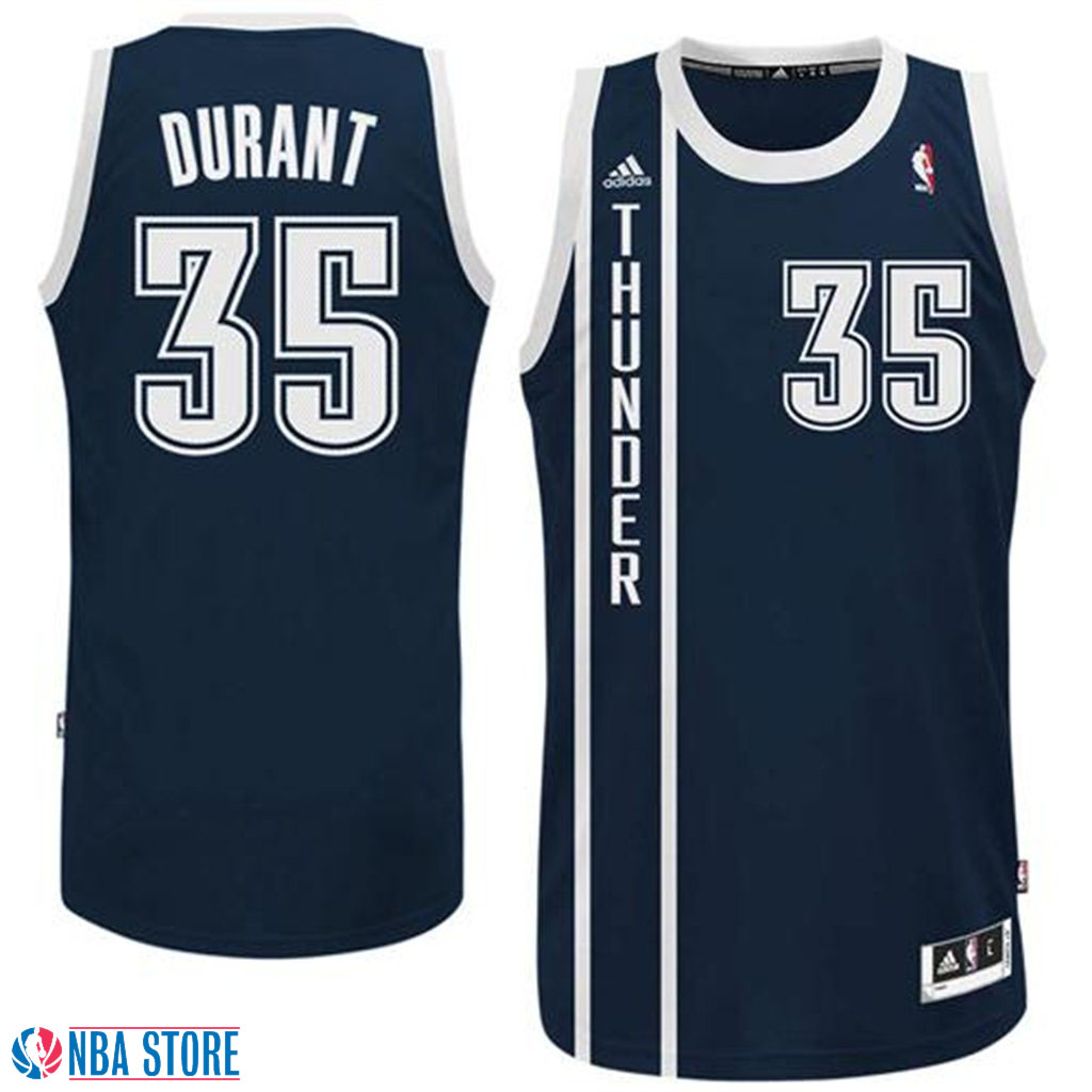 Men's  Kevin Durant Oklahoma City Thunder Home Navy Blue Jersey