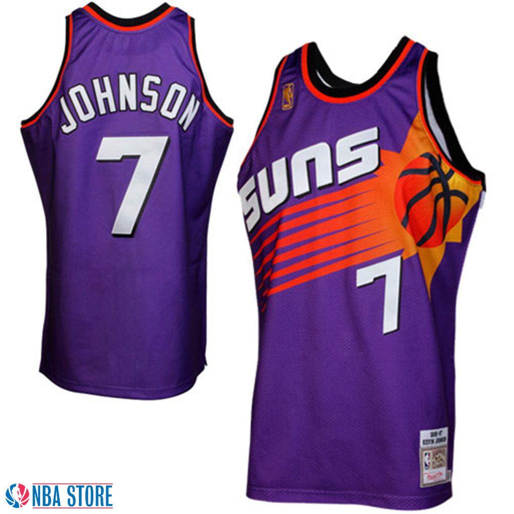 Men's  Kevin Johnson Phoenix Suns Throwback Purple Jersey