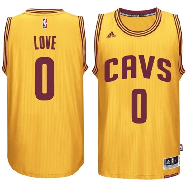 Men's  Cavs #0 Kevin Love 2014-15 New Swingman Gold Jersey