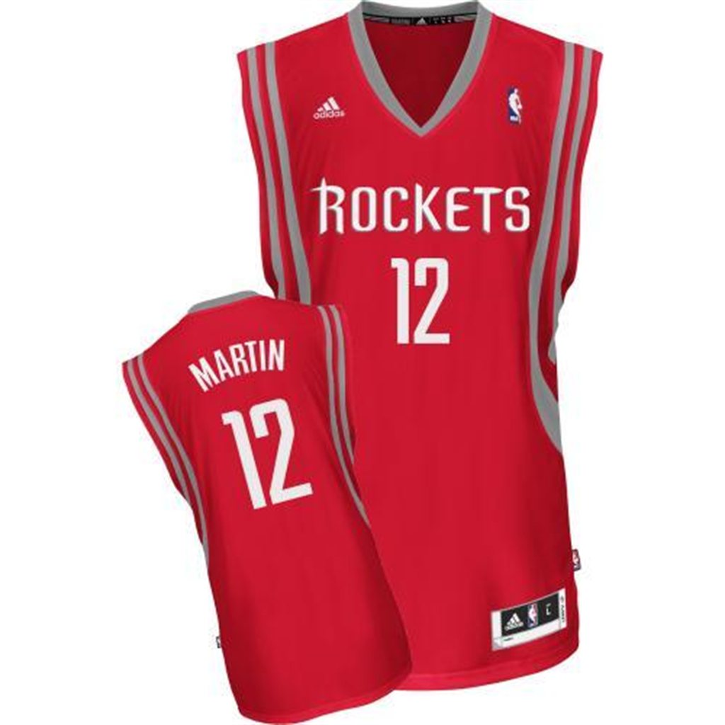 Men's  Kevin Martin Houston Rockets Red Road Jersey