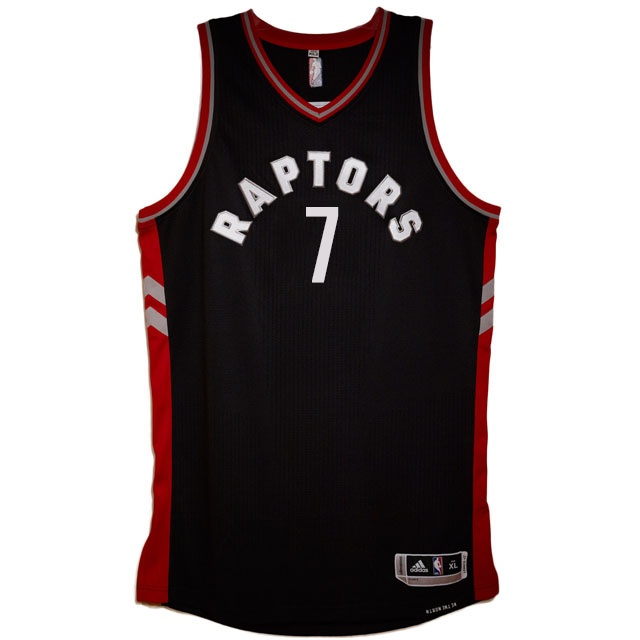 Men's  Raptors 7 Kyle Lowry Away Alternate New Jersey Black