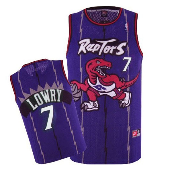 Men's  Kyle Lowry Raptors #7 Hardwood Classics Purple Jersey