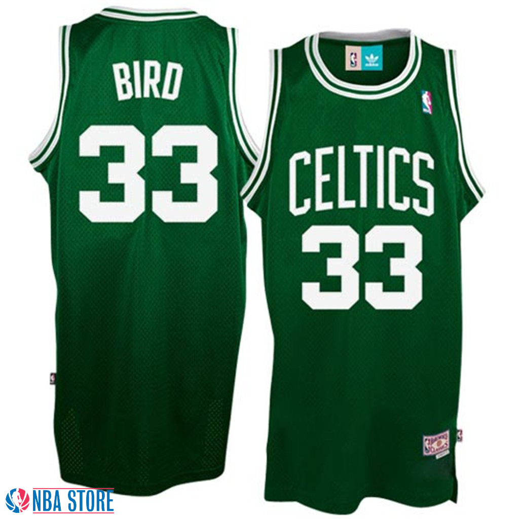 Men's  Celtics Larry Bird Green Hardwood Classics Throwback Jersey