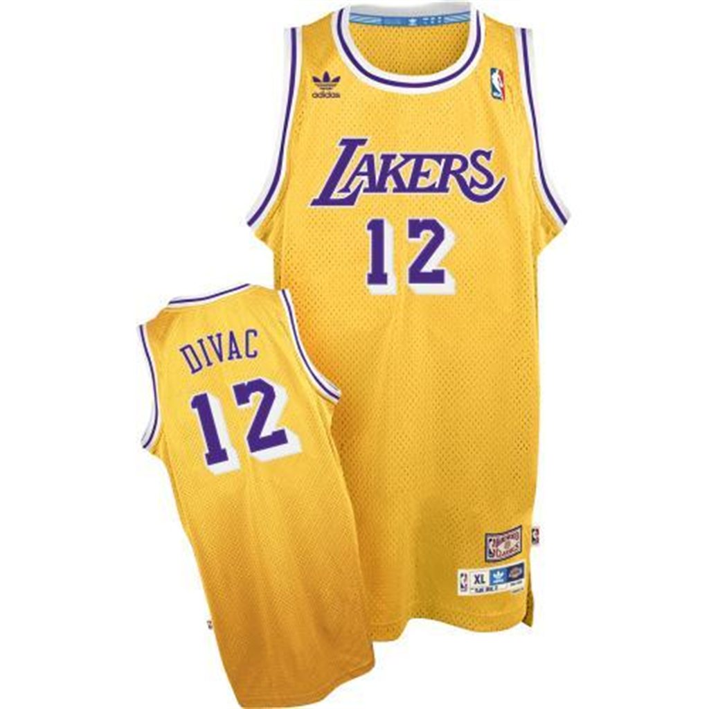 Men's  Los Angeles Lakers Vlade Divac Gold Jersey