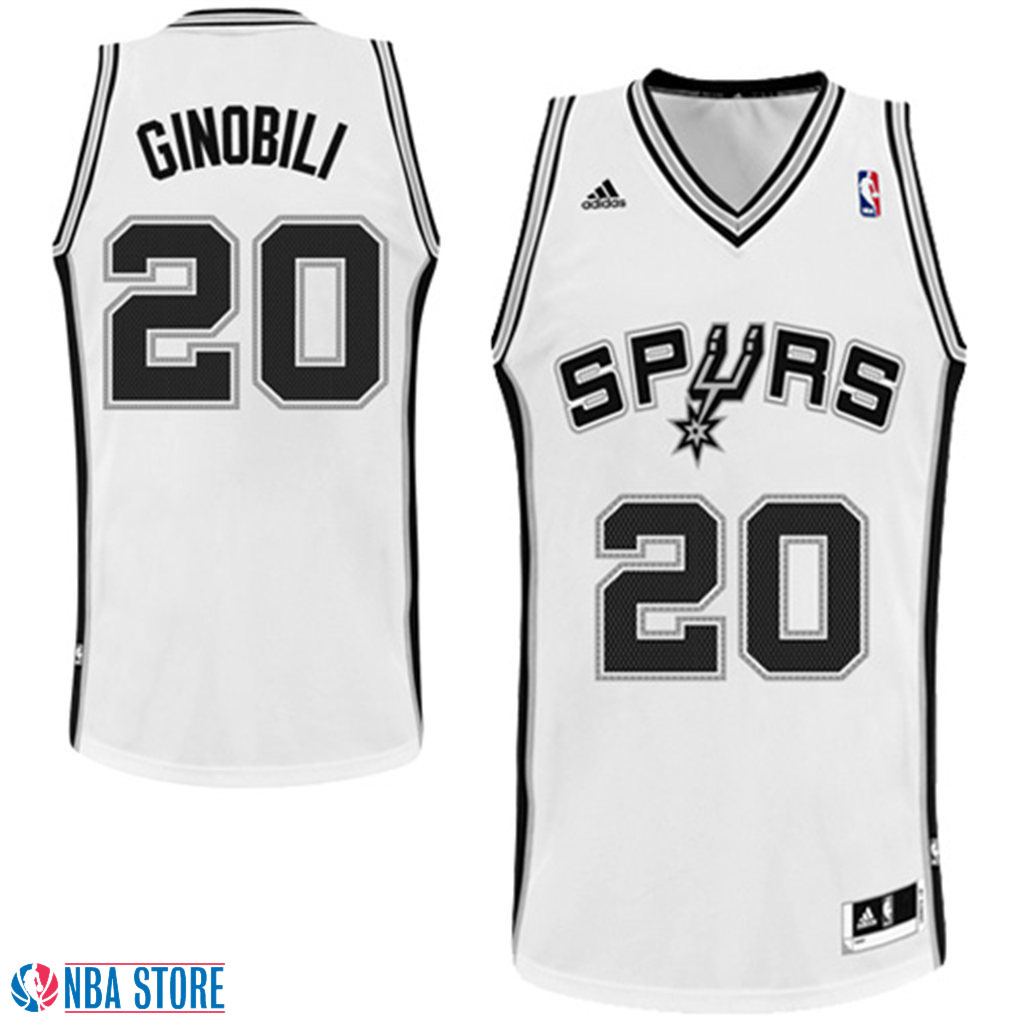 Men's  Manu Ginobili Revolution 30 Swingman White Jersey