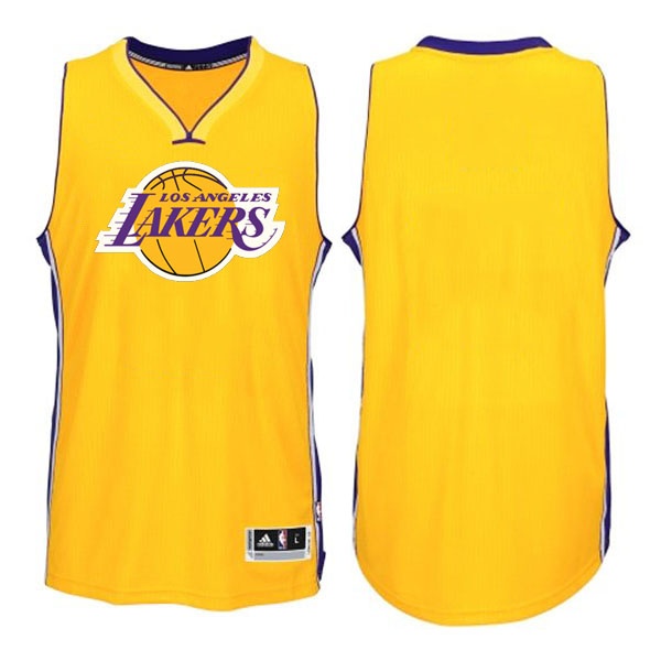 Men's  Los Angeles Lakers Blank Fashion Jersey Gold