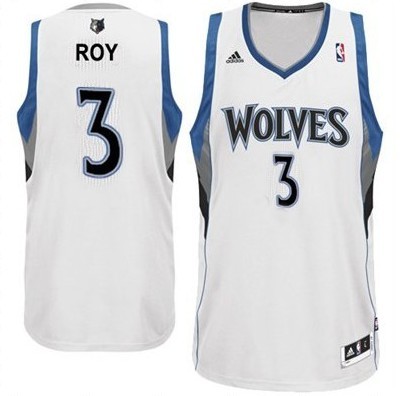 Men's  NBA Brandon Roy Minnesota Timberwolves Home White Jersey