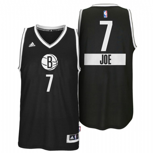 Men's  Nets #7 Joe Johnson 2014-15 Christmas Day Black Jersey