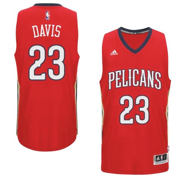 Men's  Pelicans #23 Anthony Davis 2014-15 New Red Jersey