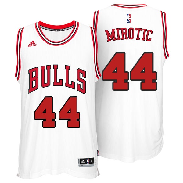 Men's  Chicago Bulls #44 Nikola Mirotic Home White Jersey