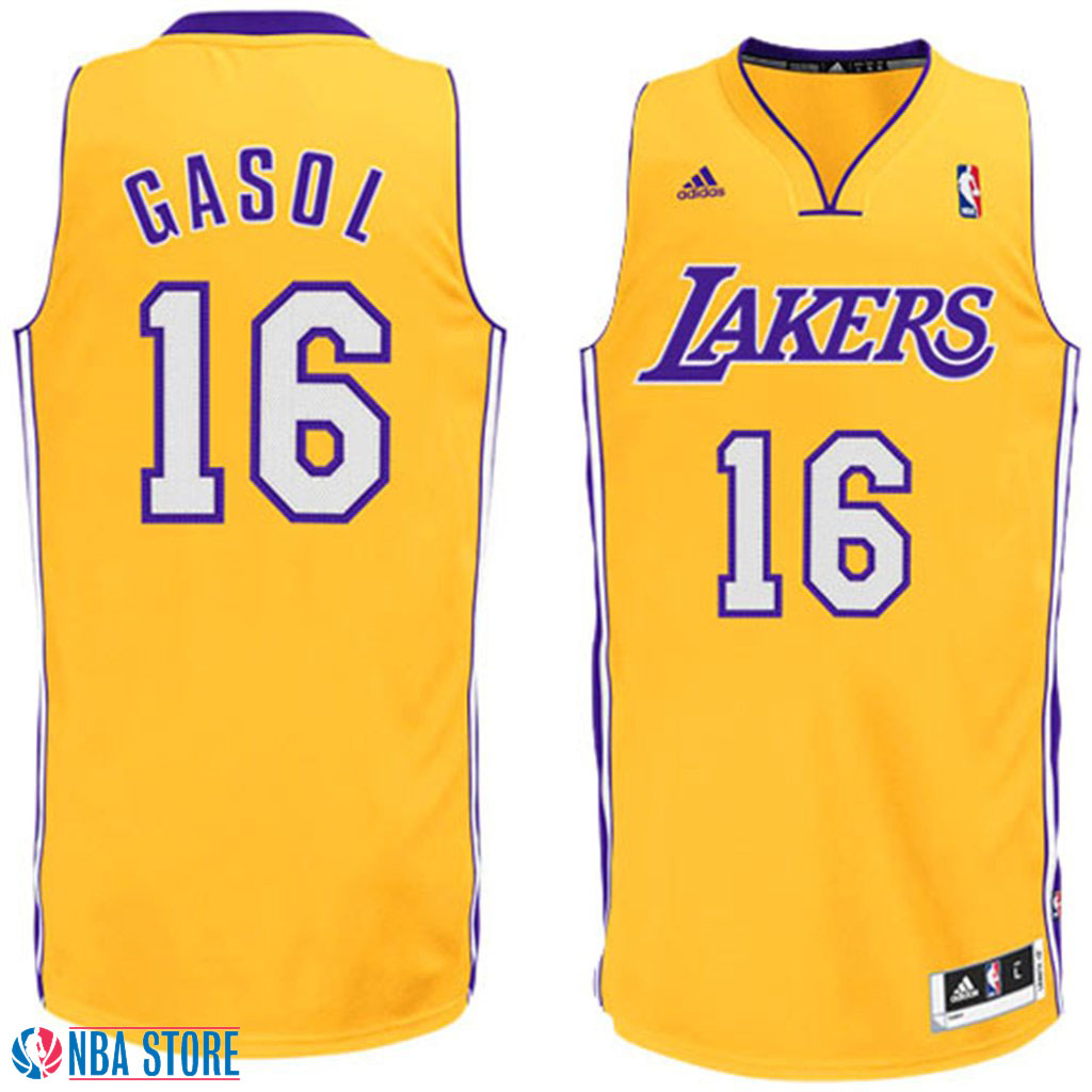 Men's  Pau Gasol Los Angeles Lakers Revolution 30 Gold Jersey