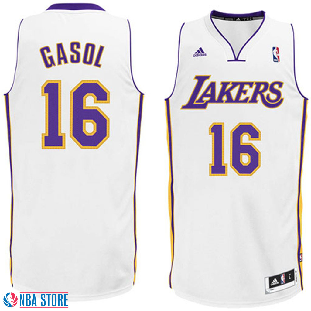 Men's  Pau Gasol Los Angeles Lakers Revolution 30 White Jersey