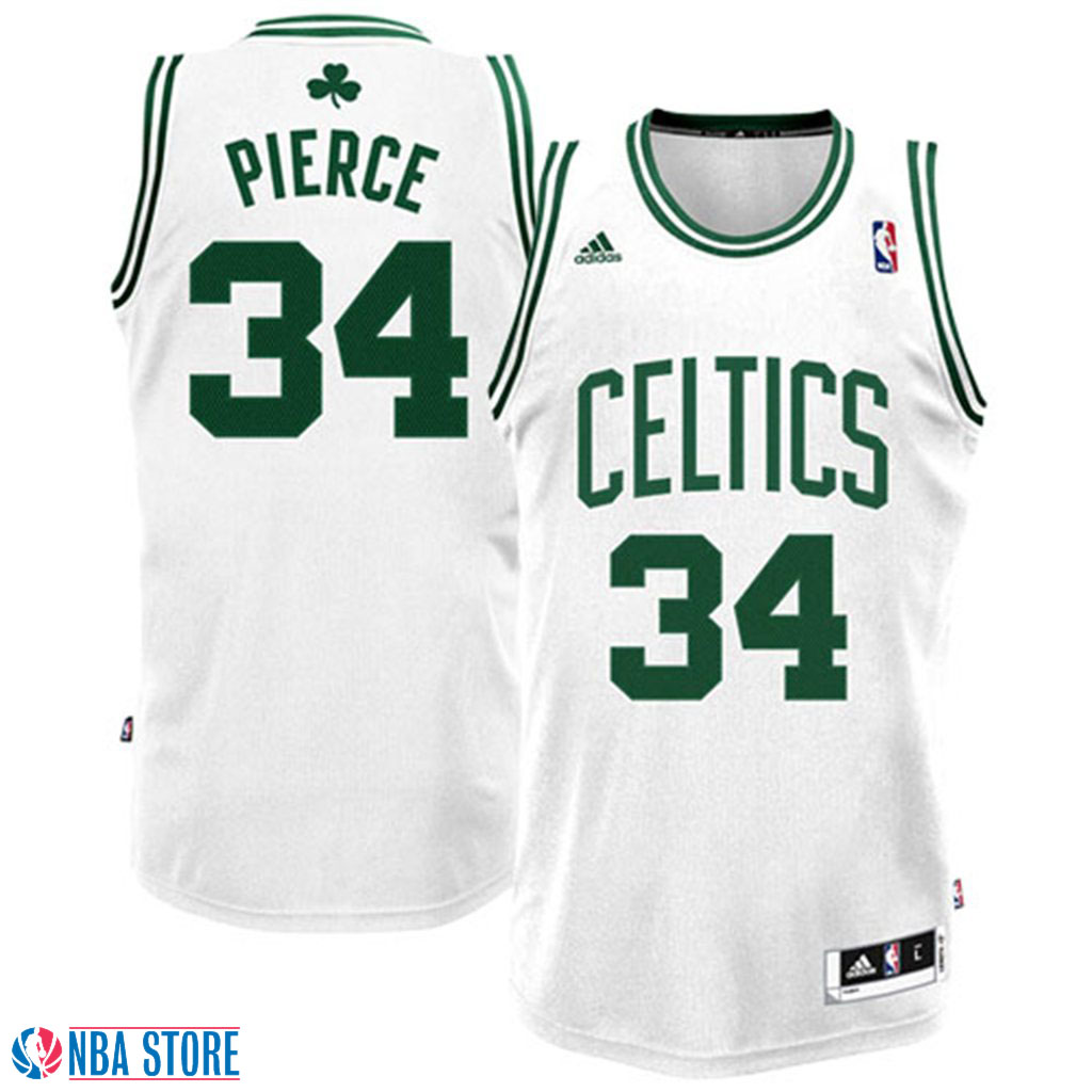 Men's  Boston Celtics #34 Paul Pierce White Swingman Jersey