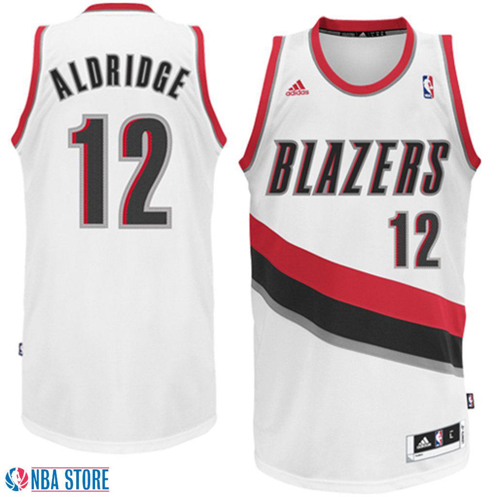 Men's  Portland Trail Blazers LaMarcus Aldridge White Home Jersey