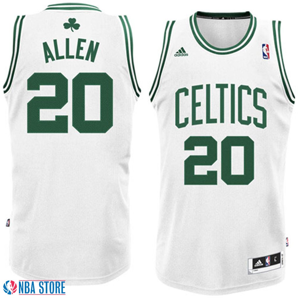 Men's  Celtics #20 Ray Allen Revolution 30 White Swingman Jersey