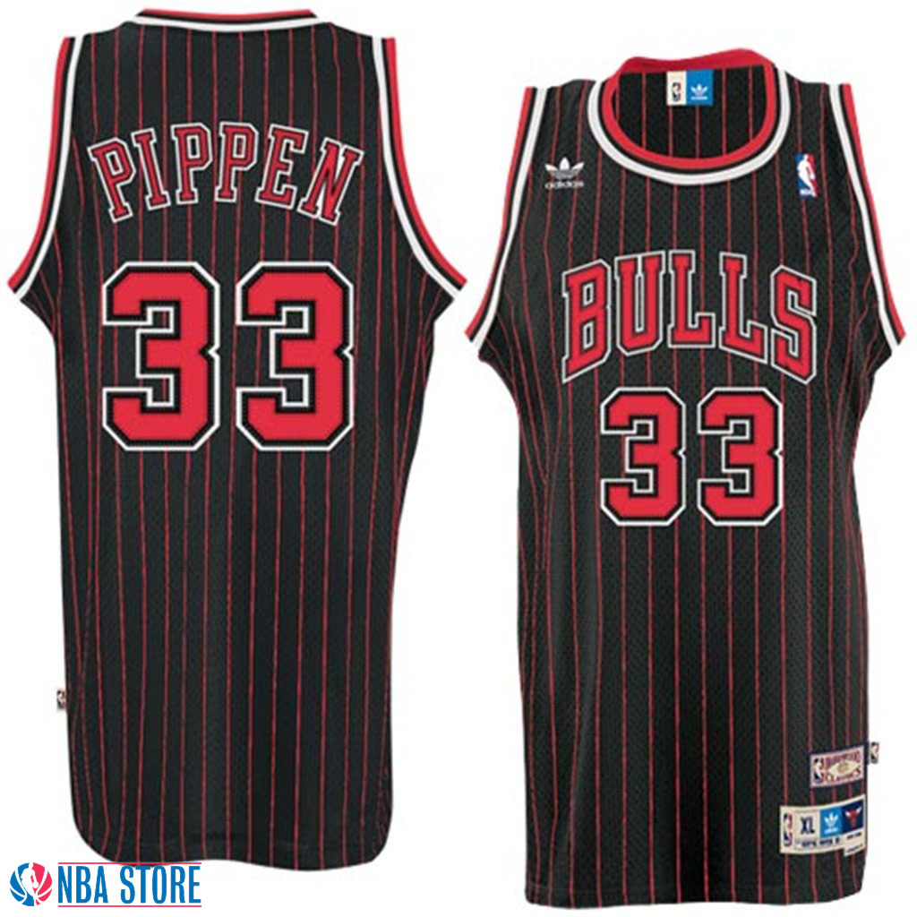 Men's  Scottie Pippen Chicago Bulls Black Throwback Jersey