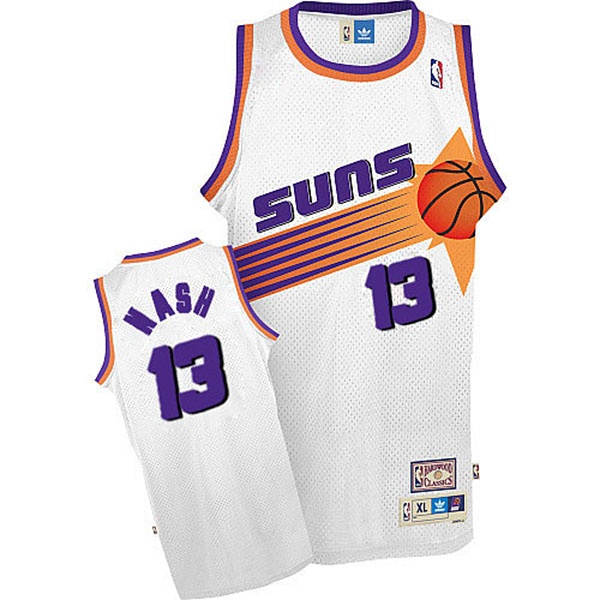 Men's  Steve Nash Suns #13 Hardwood Classics White Soul Jersey