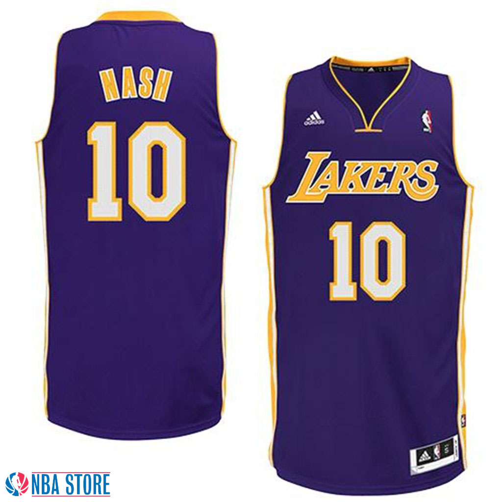 Men's  Steve Nash Los Angeles Lakers #10 Road Purple Jersey