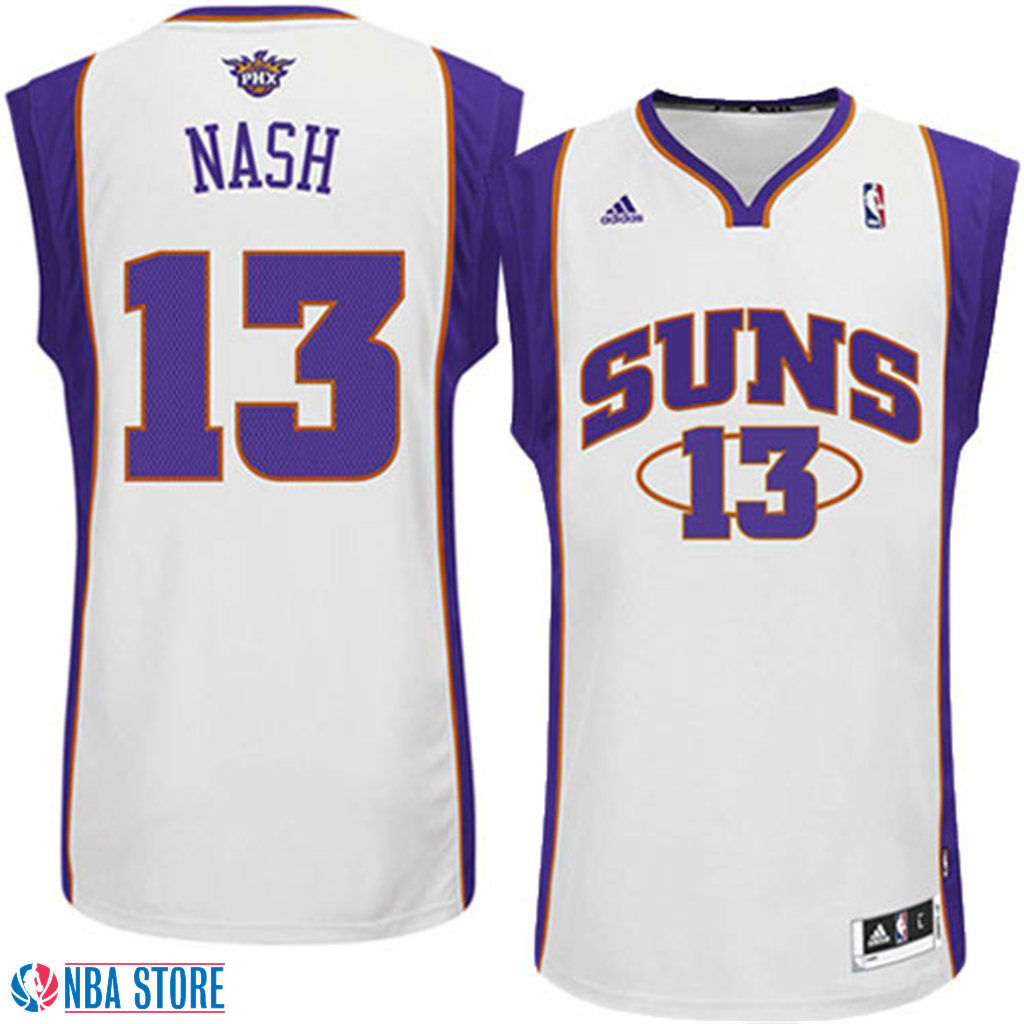 Men's  Steve Nash Phoenix Suns Revolution 30 Home White Jersey