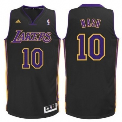 Men's  Los Angeles Lakers #10 Steve Nash Hollywood Nights Jersey