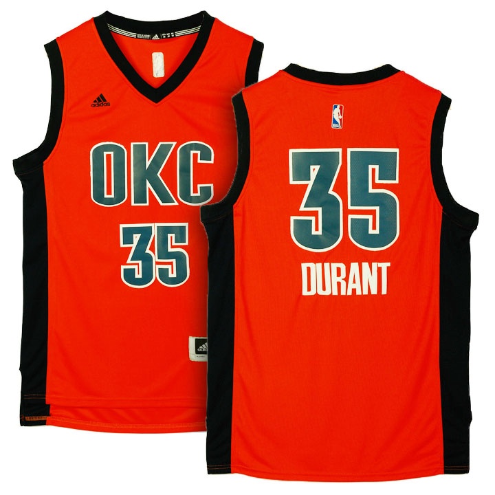 Men's  Thunder #35 Durant 2015-16 Season Alternate Jersey Orange