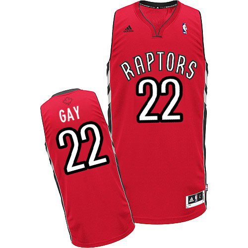 Men's  NBA Rudy Gay Toronto Raptors Road Red Jersey