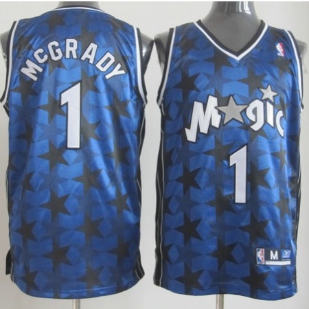 Men's  Tracy McGrady Magic #1 Bule Star Swingman Jersey