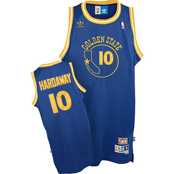 Men's  Tim Hardaway Golden State Warriors #10 Throwback Blue Jersey