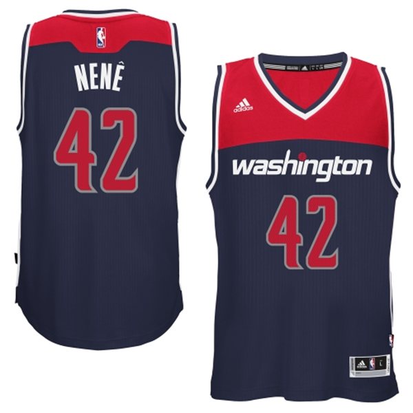 Men's  Washington #42 Nene Hilario Alternate Navy Blue Jersey