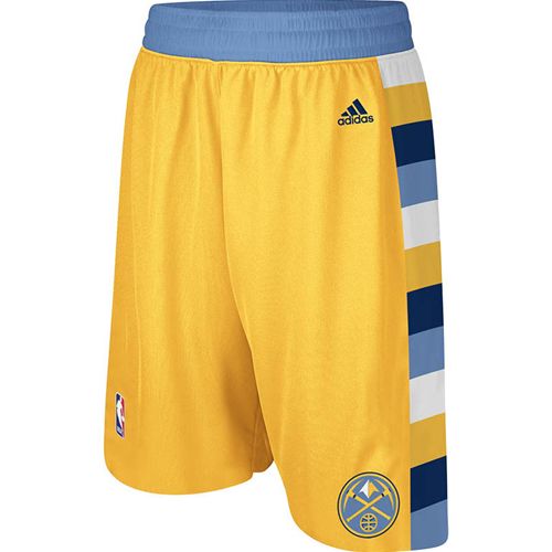 Men's  Denver Nuggets Revolution 30 Swingman Gold Shorts