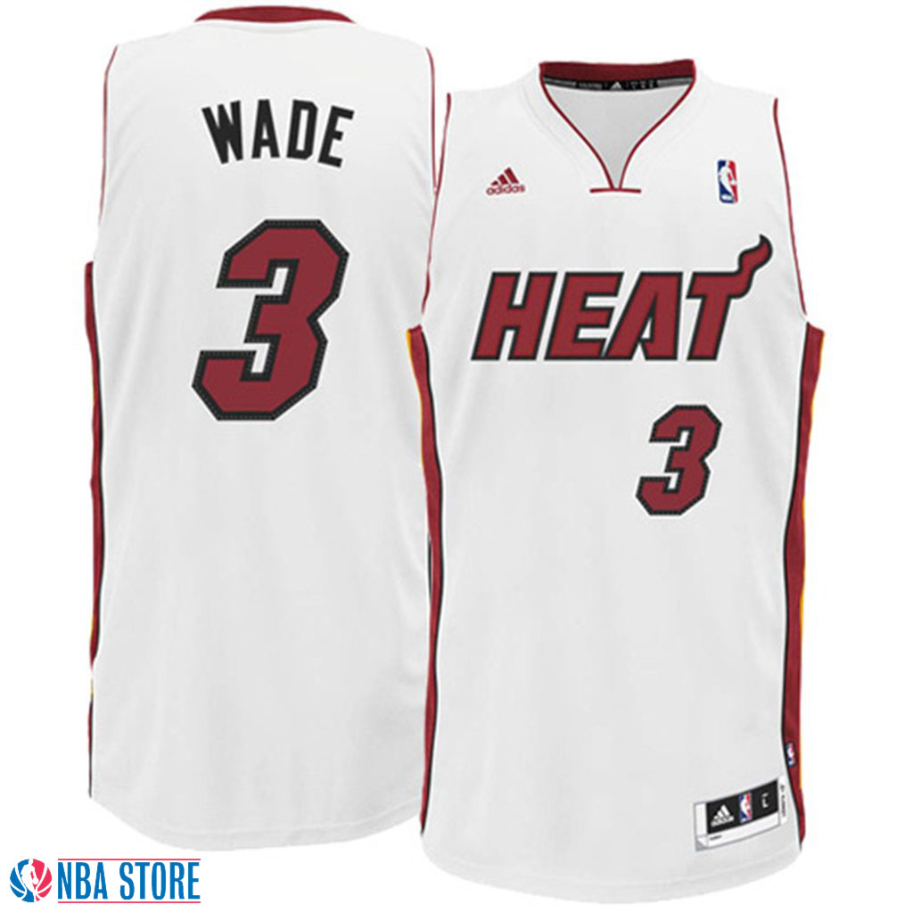 Men's  Dwyane Wade Miami Heat White Swingman Jersey