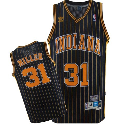 Men's  Reggie Miller Indiana Pacers Black Jersey