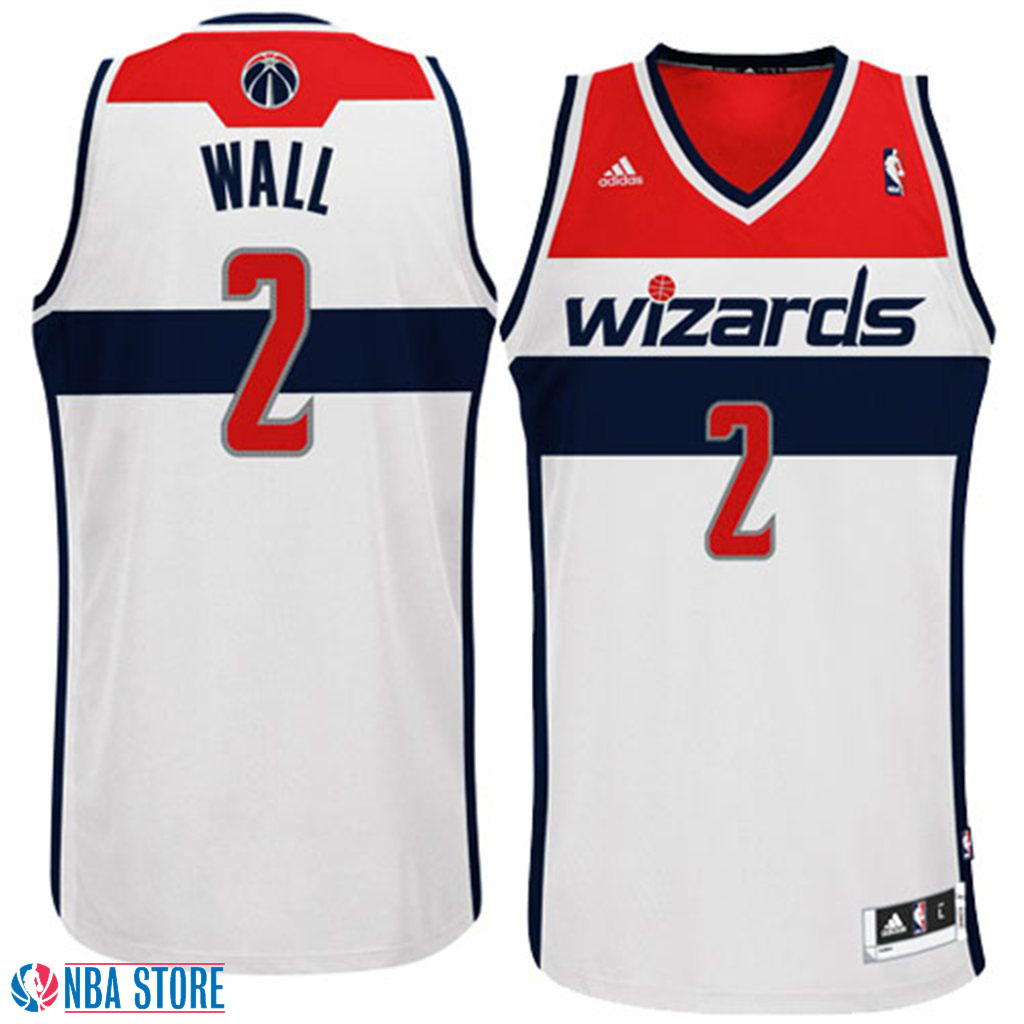 Men's  John Wall Washington Wizards Revolution 30 White Jersey