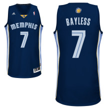 Men's  NBA Memphis Grizzlies Jerryd Bayless Road Navy Blue Jersey