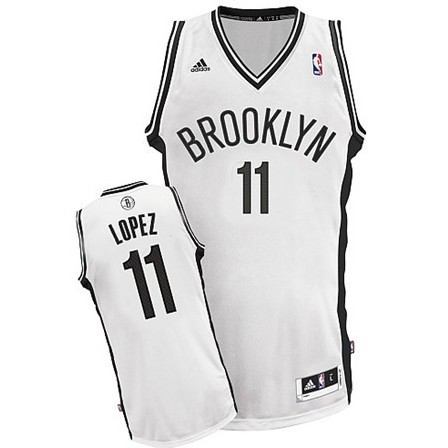 Men's  Brooklyn Nets #11 Brook Lopez Road Jersey