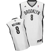 Men's  Brooklyn Nets #8 Deron Williams Home Jersey