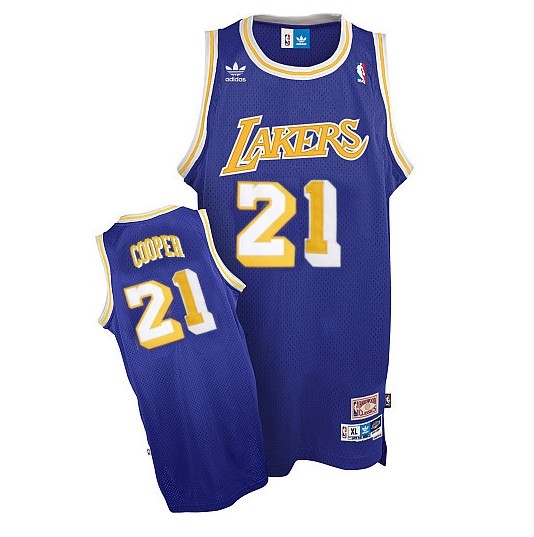 Men's  NBA Los Angeles Lakers #21 Michael Cooper Soul Road Jersey