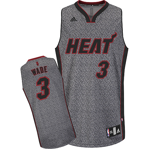 Men's  NBA Miami Heat #3 Dwyane Wade Static Fashion Jersey