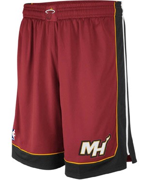 Men's  NBA Miami Heat Red Swingman Shorts