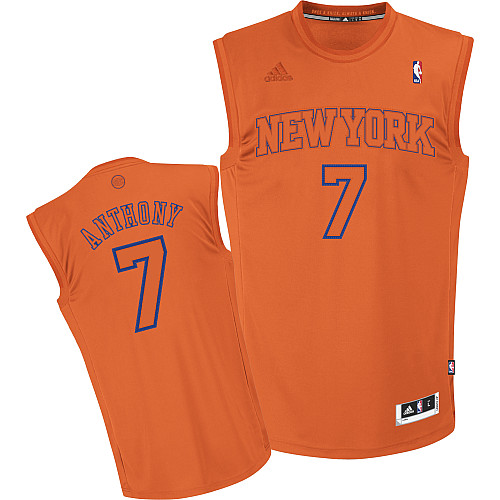 Men's  Carmelo Anthony Christmas Day Big Color Orange Jersey